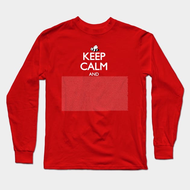 Keep Calm And The Entire Script Of Bee Movie Long Sleeve T-Shirt by kthorjensen